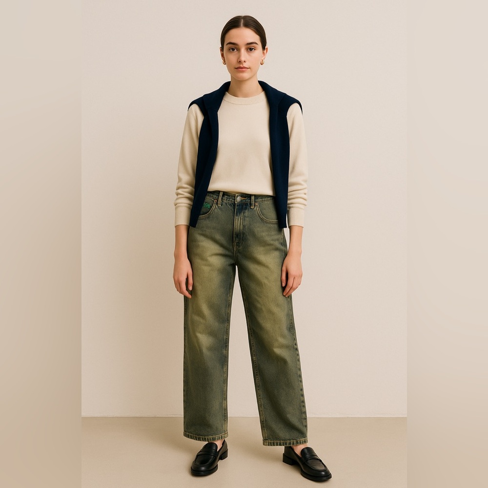 GMPURE Y2K Wide Leg Jeans Acid Wash – Size 2